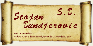 Stojan Dunđerović vizit kartica